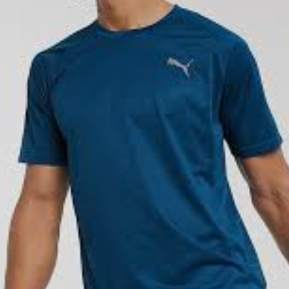 Puma Blue Short Sleeve Tee Performance Fit